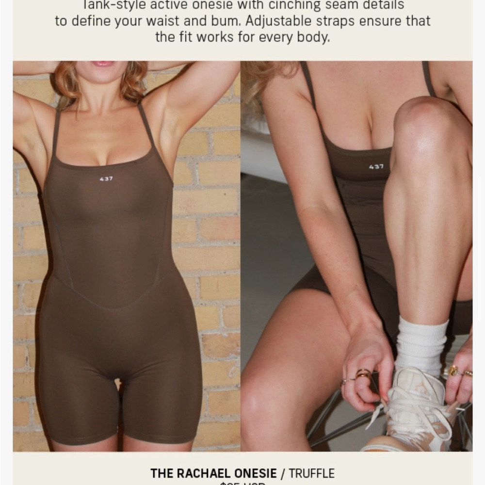 The Rachael Onesie Truffle - Women's Tank-Style Active Onesie